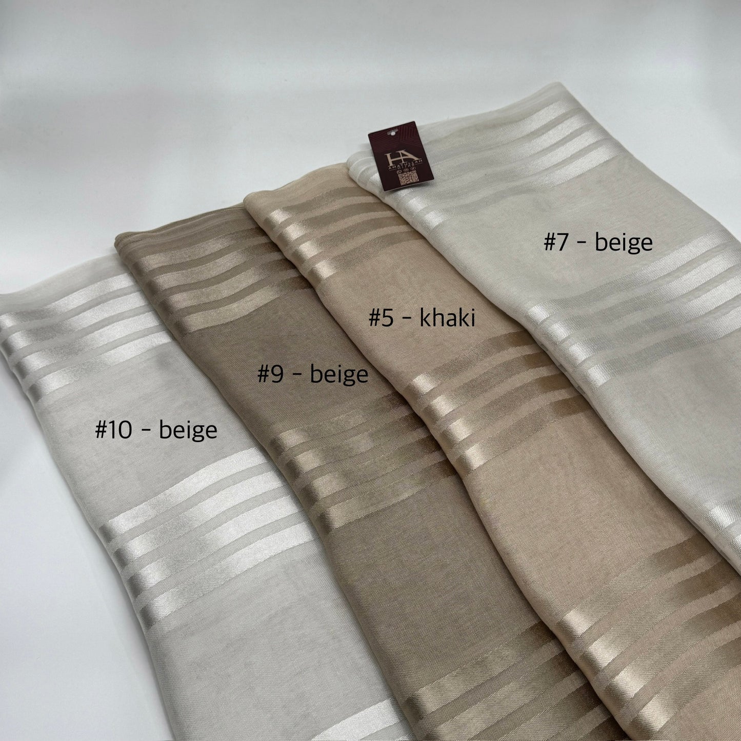 Satin 4stripes hijab