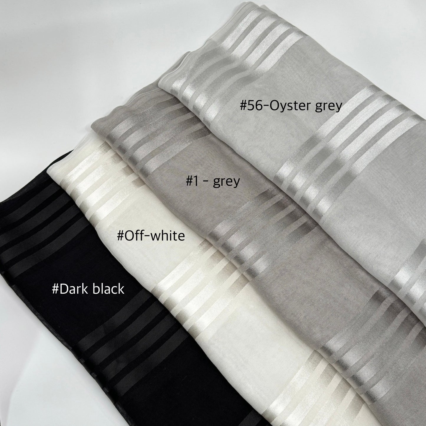 Satin 4stripes hijab