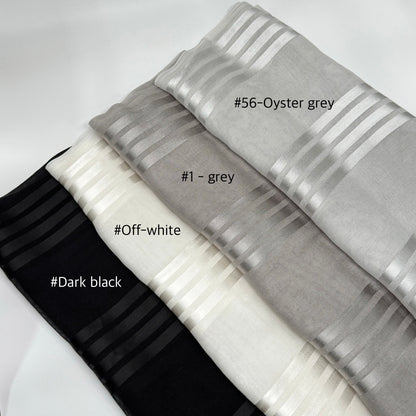 Satin 4stripes hijab