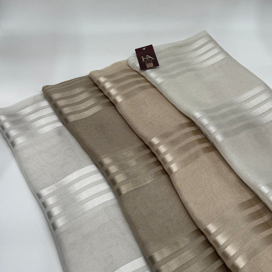 Satin 4stripes hijab