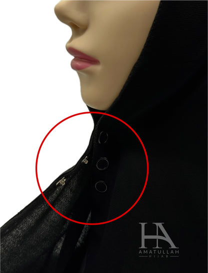 Hijab Abaya Snap button
(حجاب العباية الطباقي)