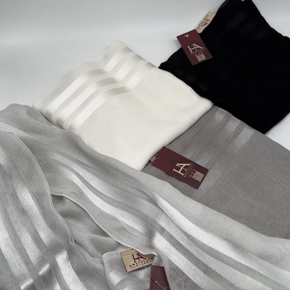 Satin 3stripes hijab